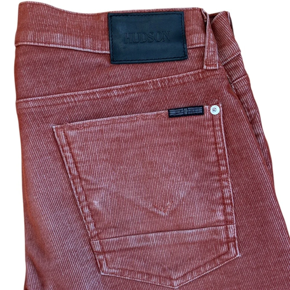 EUC Hudson Thin Wale Corduroy Jeans Rust Size 31 X 33 - Picture 2 of 8